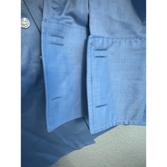Charles Tyrwhitt Dress Shirt 17.5 36 Classic Fit Non Iron Blue Long Sleeve Mens - Picture 9 of 11